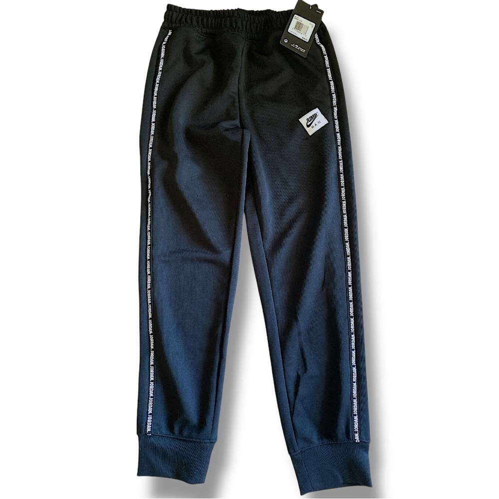 Jordan Joggers Black White Jordan Side Stripe Lightweight Medium NWT